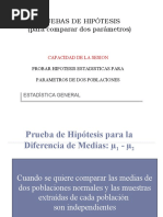 13-Pruebas de Hipótesis - Dos Poblaciones