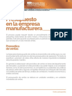 Presupuesto e La Empresa de Manufactura