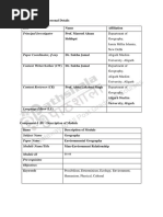 Role Principal Investigator: Component-I (A) - Personal Details Name Affiliation Prof. Masood Ahsan Siddiqui