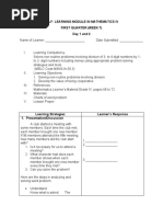 Self-Learning Module in Mathematics Iv First Quarter (Week 7) Day 1 and 2