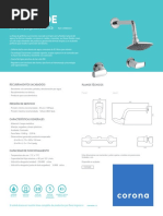 CA4005551 Ducha 8 Pulgadas Cascade Palanca Ficha Tecnica