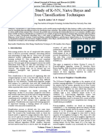 Comparative Study of K-NN, Naive Bayes and Decision Tree Classification Techniques