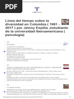 Linea Del Tiempo Sobre La Diversidad 1991 2017 PDF