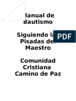 Manual de Bautismo COMUNIDAD CRISTIANA CAMINO DE PAZ