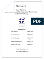 Marketing-1 Case Analysis Barco Projection Systems (A) : Worldwide Niche Marketing