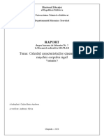 Tema: Calculul Caracteristicilor Cinematice Ale Mişcării Corpului Rigid