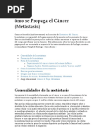 Cómo Se Propaga El Cáncer