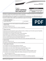 Skilled Worker/ NWT Express Entry Application Checklist: Northwest Territories' Nominee Program