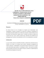 Analisis Equidad de Genero Una Construccion Cultural Agenciada Por El Pensamiento Critico