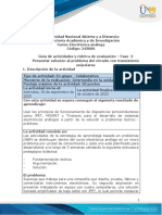 Guia de Actividades y Rúbrica de Evaluación - Fase 2 - Presentar Solución Al Problema Del Circuito Con Transistores Unipolares