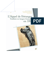 L'Appel À L'étranger, Traduire en Langue Française en 1886