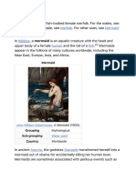 Mermaid: Merman Merfolk Mermaid (Disambiguation) Folklore Human Fish