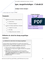 Champ Magnetique Magnetostatique Calculs