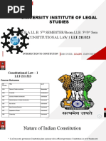 University Institute of Legal Studies: B.B.A.LL.B. 5 SEMESTER/Bcom - LLB. 5 /3 Sem Constitutional Law 1 Llt-211/323