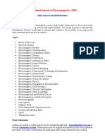 International Journal of Electromagnetics (IJEL)