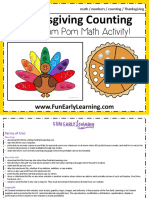 Thanksgiving Counting: FREE Pom Pom Math Activity!