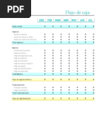 Plantilla Excel Flujo Caja Mensual