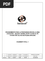 ICQ-MAM-P-78 Rev. 1 PROCEDIMIENTO PROFUNDIAZACIONES PK 113+505 OAYA-GAL 8 PALMA AFRICANA - 27-03-2020