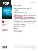 Hermeneutics of The Film World A Ricoeuri PDF