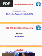 ECE 4316: Digital Signal Processing: Dr. Hany M. Zamel