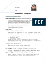 Ingénieur Test & Validation: Expériences Professionnelles