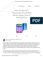 How Credit Card Transaction Processing Works - Steps, Fees & Participants