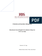 Production and Operations Management: Massachusetts General Hospital's Pre-Admission Testing Area PATA Case Study