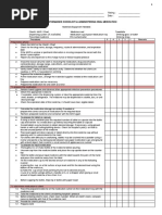 Checklist Admin of Meds