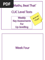 Big Maths, Beat That' CLIC Level Tests: Weekly Key Assessments For Up-Levelling