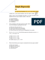 Simple Regression: Multiple-Choice Questions