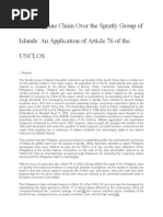 The Philippine Claim Over The Spratly Group of Islands: An Application of Article 76 of The Unclos