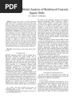 Experimental Modal Analysis of Reinforced Concrete Square Slabs