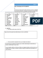 Week 1 Worksheet: MY STI IDENTITY: A. The Jungle of Personalities