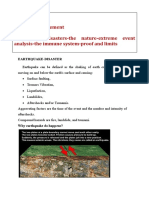 Srimathi K 611219423019 Disaster Management Assignment Earthquake Disasters-The Nature-Extreme Event Analysis-The Immune System-Proof and Limits