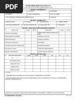 Transformer Inspection Checklist: Section A - Customer Data