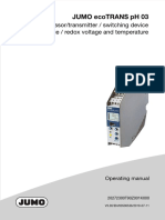 Jumo Ecotrans PH 03: Microprocessor/transmitter / Switching Device For PH Value / Redox Voltage and Temperature