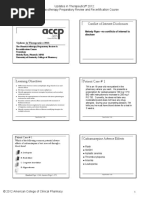 Conflict of Interest Disclosures: Patient Case # 1