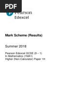 Mark Scheme (Results) : Summer 2018