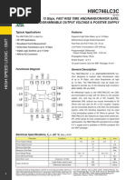 HMC746LC3C: 13 GBPS, Fast Rise Time And/Nand/Or/Nor Gate, W/ Programmable Output Voltage & Positive Supply