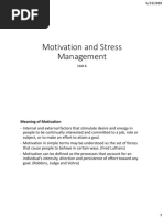 Unit 6 - Motivation and Stress Management