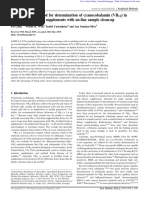 A LC/UV/Vis Method For Determination of Cyanocobalamin (VB) in Multivitamin Dietary Supplements With On-Line Sample Clean-Up