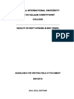 Field Attachment Report Format July Final