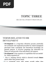 Topic Three: HR Development Principles