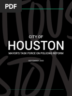 City of Houston Mayor's Task Force On Policing Reform