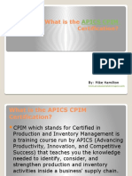 What Is The APICS CPIM Certification