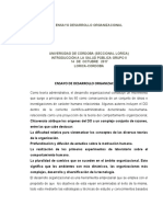 Ensayo Desarrollo Organizacional Fundamentos Adm