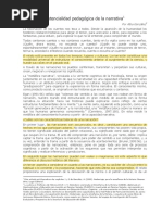 9 C Potencialidad Pedagógica de La Narrativa de ALBA GONZALEZ Resaltado