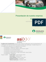 Presentación de Nuestra Empresa Forestal Arauco: Auditoría de Cumplimiento Asi Marzo de 2014 Eduardo Melo