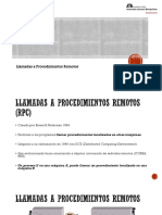 Llamadas A Procedimientos Remotos: Sistemas Distribuidos