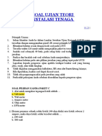 Contoh Soal Ujian Teori Teknik Instalasi Tenaga Listrik